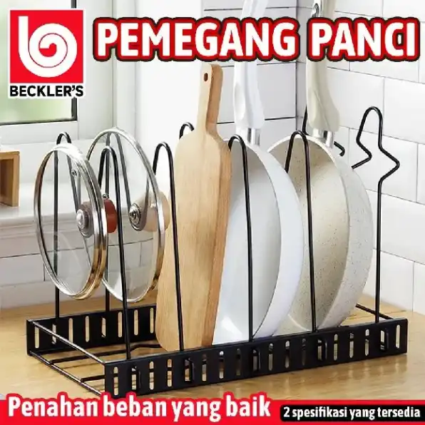 Rak Tutup Panci Teplon Wajan/ Rak Dapur Stainless Steel Serbaguna