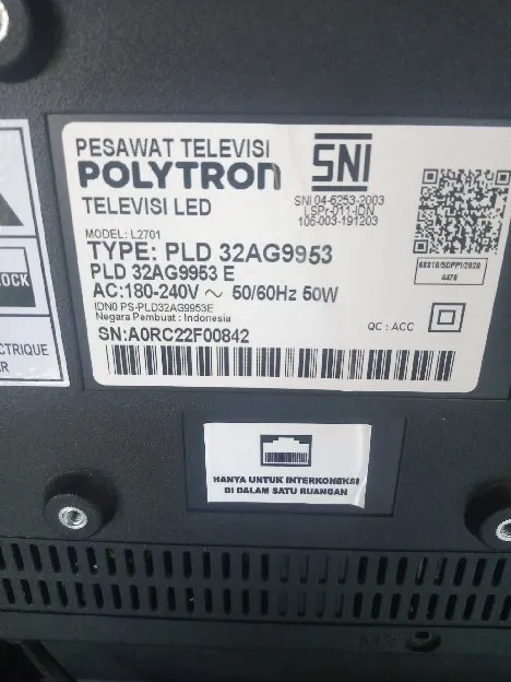 dijual TV merk Polytron 32 inch smart android digital 