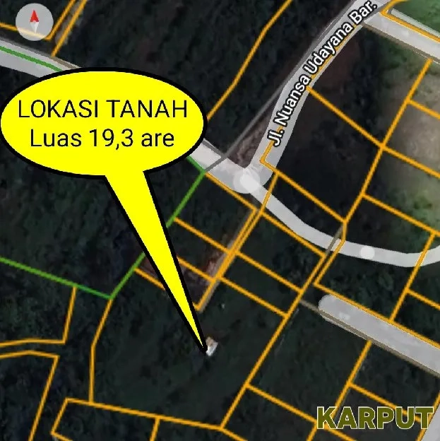 Dijual 19,3 are, Jl. Lkr. Tim. Udayana Nuansa Udayana Bar. Jimbaran Kuta Selatan