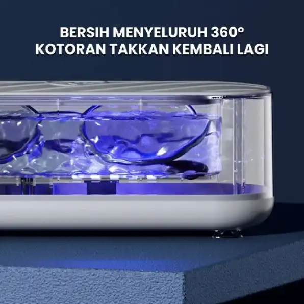 Ultrasonic Cleaner Dengan Ultra Violet Alat Pembersih Kacamata Perhiasan Cincin Portable portabel