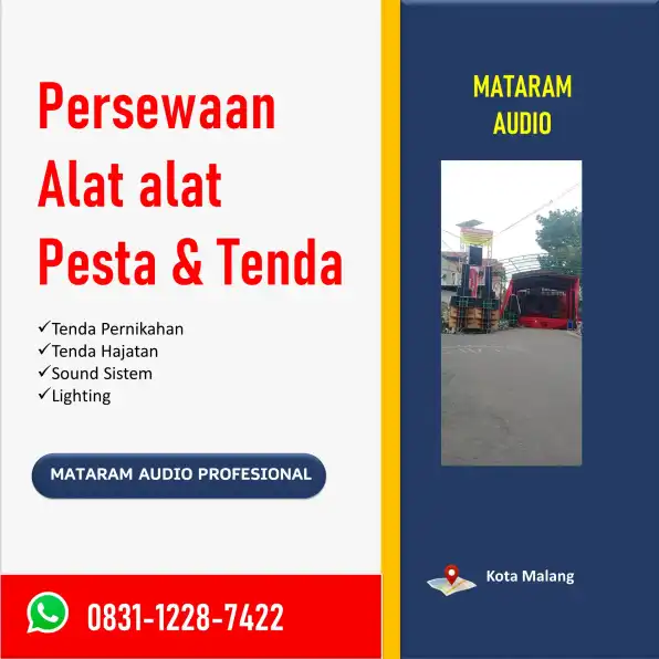 WA: 0831-1228-7422, Sewa Perlengkapan Pesta Kecil dengan Harga Terjangkau