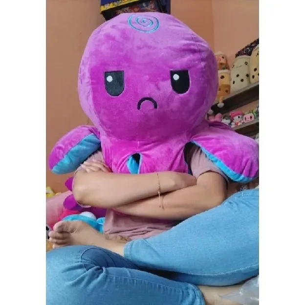 Boneka gurita bolak balik jumbo / mainan anak boneka octopus