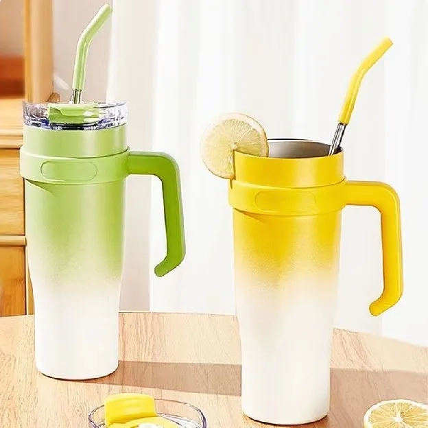 Tumbler dengan pegangan sublimate blank cup vacuum stainless 1200ML