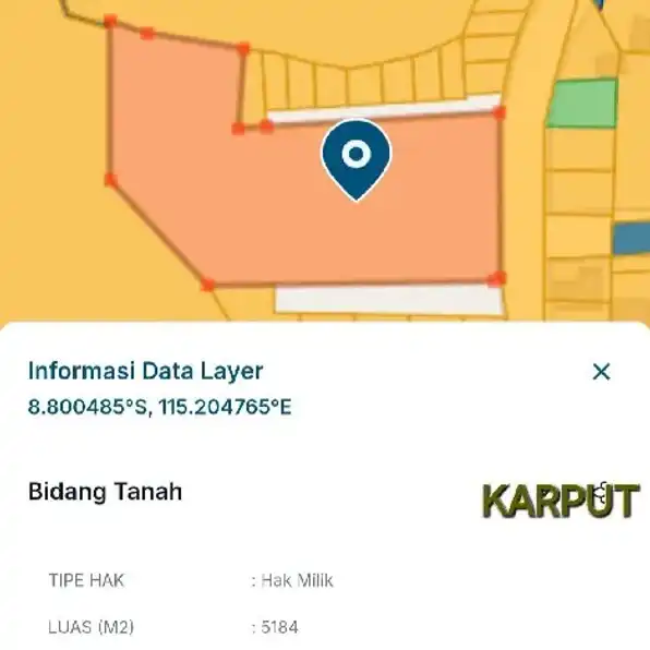 Dijual 51,84 are, Jl. Taman Bali Taman Mumbul Benoa Nusa Dua Kuta Selatan