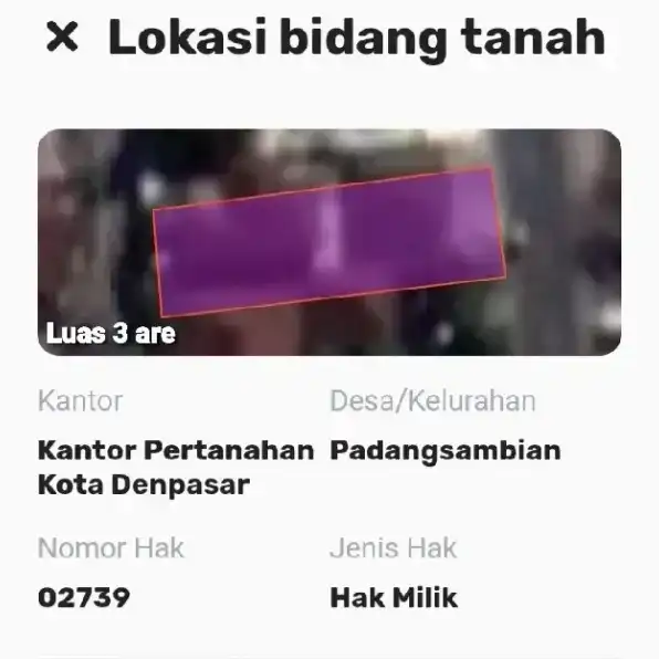 Dijual 3 are, Jl. Buana Raya UTAMA Padangsambian Denpasar