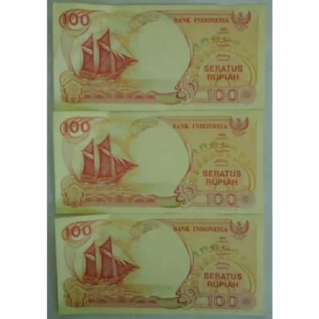 Koleksi Antik dan Kuno Uang Kertas / Banknotes / Paper Money Perahu Pinisi 3 Seri Berurut 1992 002