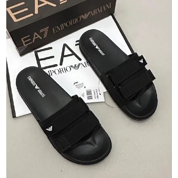 Sandal selop slip on pria emporio armani ea