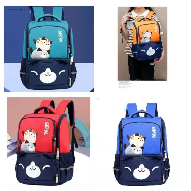 Bisa COD - Tas Ransel Sekolah Aora Cat Two