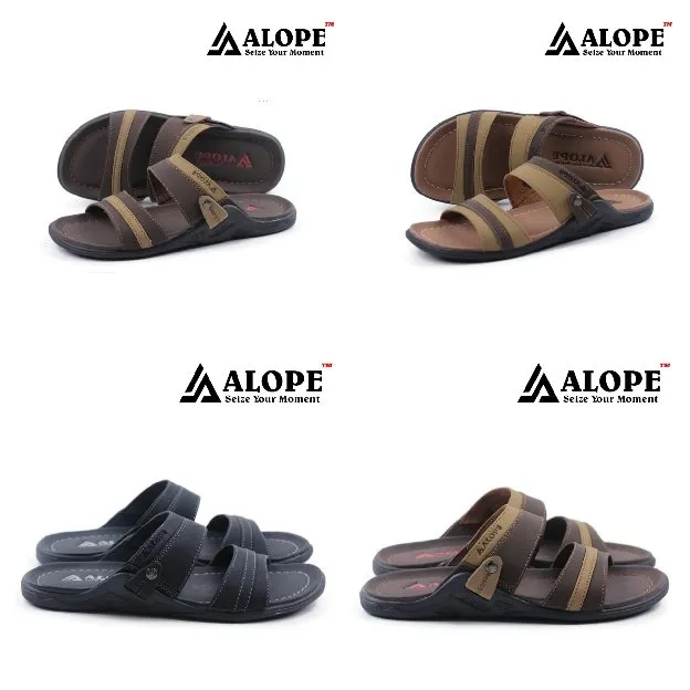 Bisa COD - Sandal Kulit H06 ALOPE Pria - dmn