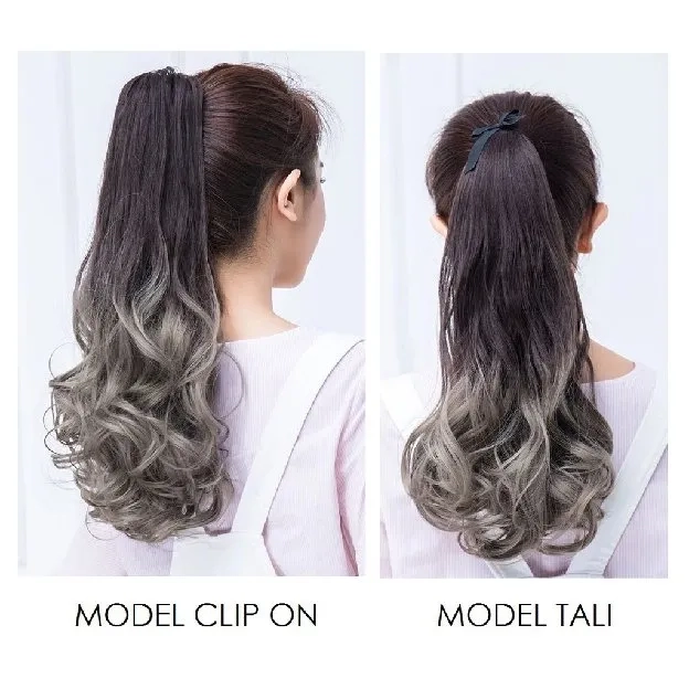 Ponytail Ombre Tali Pita dan Jepit