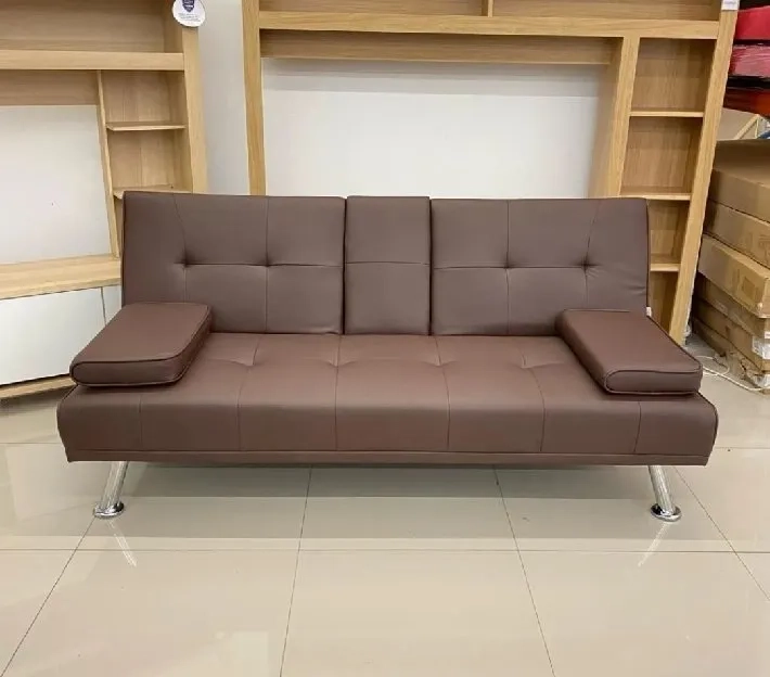 Selma Geni Sofa Bed Kulit - Coklat