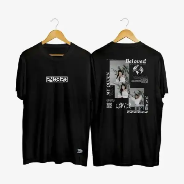 Kaos Custom Foto Aesthetic Murah / Kaos Sablon Satuan / Kaos Sablon Digital DTF Premium