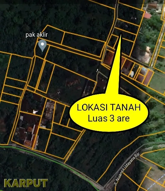 Dijual 3 are, Jl. Tukad Nangka Nuansa Udayana Bar. Jimbaran Kuta Selatan