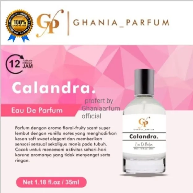 Parfum terlaris PARFUM CALANDRA - BACARAT - GOOD GIRLS by Ghaniaparfum / Parfum wangi tahan lama / p