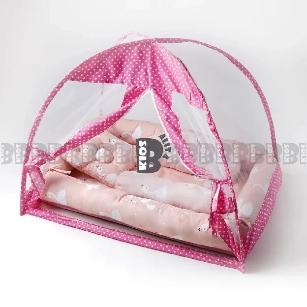 KASUR BAYI TENDA KELAMBU / KASUR BABY KELAMBU SET BANTAL FREE BANTAL PEYANG CROWN  + 2  GULING BABY