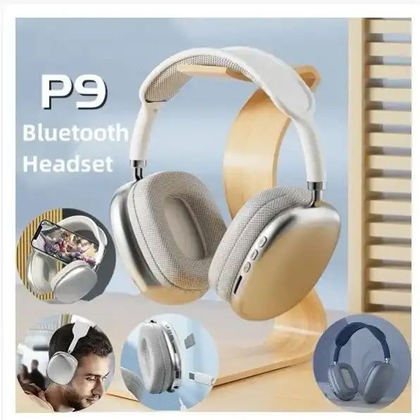 Headphone P9 Wireless Bluetooth V5.1 Full Bass Stereo Bluetooth Nirkabel dengan Mikrofon Headset Noi