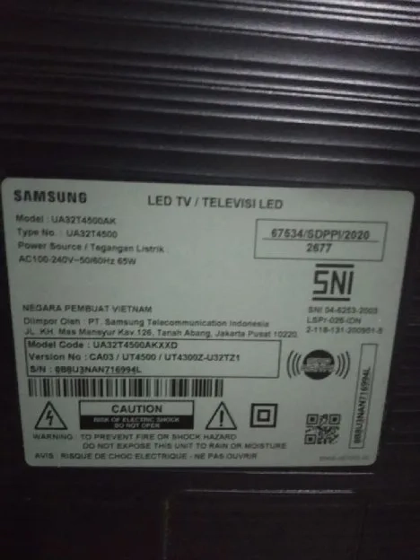 Dijual TV merk Samsung smart Tizen 32 inch digital fullset 