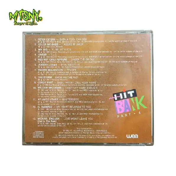 Kaset CD Musik Kompilasi Hit Bank Volume 4 Various