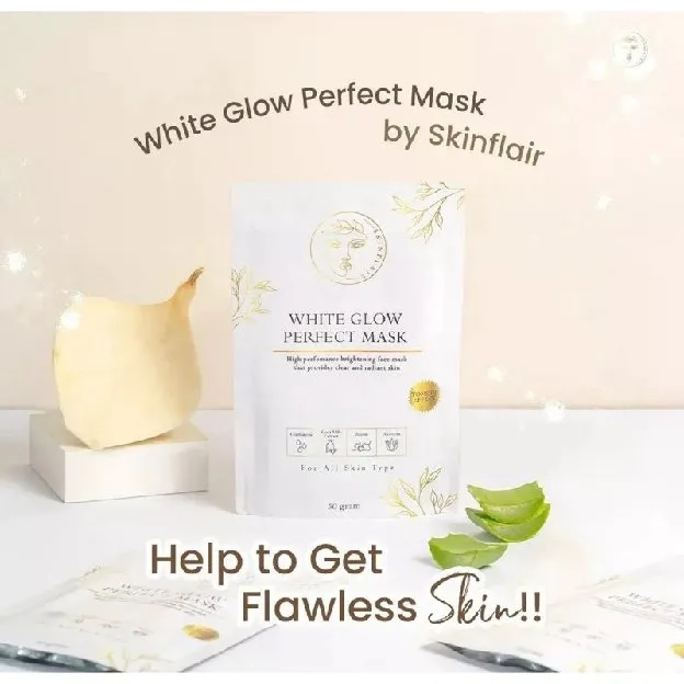 [FREE SPATULA MASKER] SKINFLAIR WHITE GLOW PERFECT MASK MASKER WAJAH UNTUK MENCERAHKAN