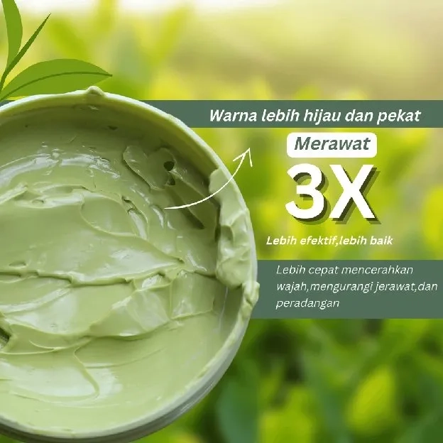 【BPOM】FEALI Green Tea Clay Mask Masker Wajah Green Tea Pore Clean Clay Mask