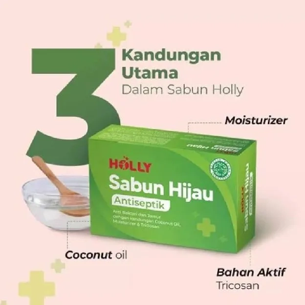 SABUN HIJAU HOLLY ANTISEPTIK KEMASAN BARU MURAH