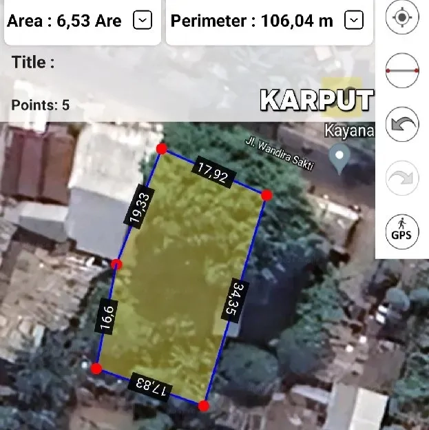 Dijual 6,53 are, Jl. Wandira Sakti Buluh Indah Pemecutan Kaja Denpasar