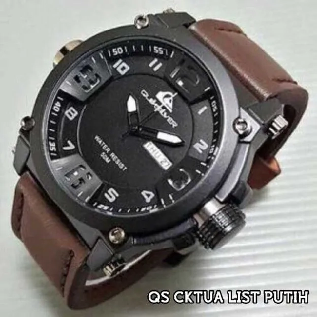 jam tangan quick silver coklat 