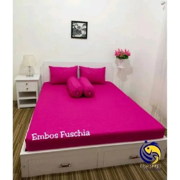 Seprai Seprei Sprei Polos Embos 180x200 160x200 120x200 Katun Homemade Premium Murah