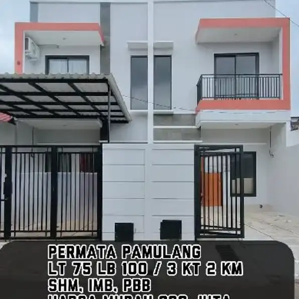 Rumah Baru Ready di Komplek Permata Pamulang.Harga Nego.Bisa kpr