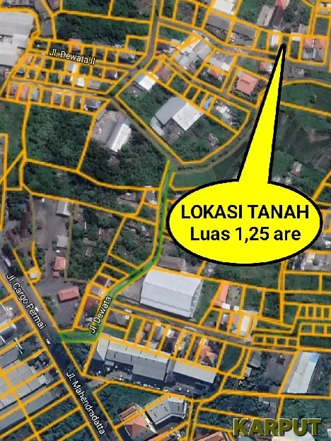 Tanah 1,25 are, Jl. Dewata Belakang SPBU Cargo Ubung Denpasar