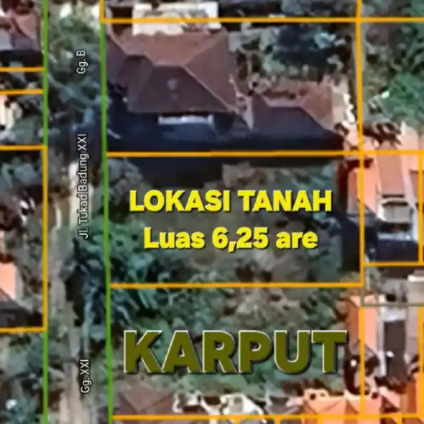 Dijual 6,25 are, Jl. Tukad Badung Renon Denpasar