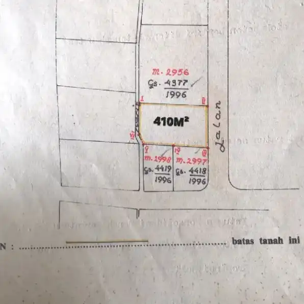 Dijual 4,1 are, Jl. Tukad Citarum Gg. DD Panjer Renon Denpasar