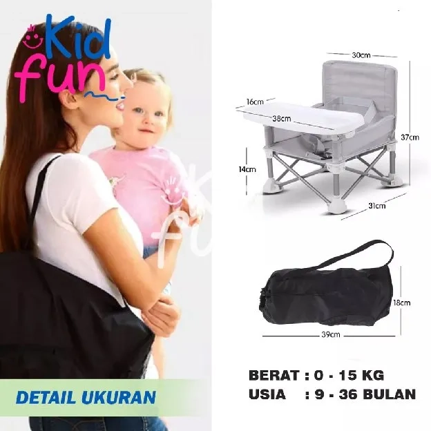 Kursi Makan Bayi Tempat Makan bayi Portable Lipat 4 in 1 Baby Chair Booster