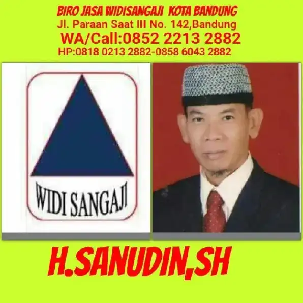 Biro Jasa Bandung Widi Sangaji 0852-2213-2882 Berpengalaman 30 tahun