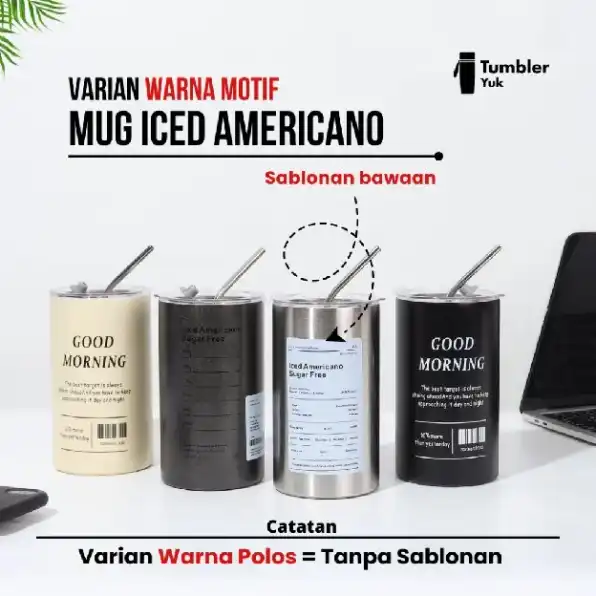 Tumbler Stainless Steel 600ml Cangkir Kopi Thermos Vacuum Botol Minum Es Kopi Americano Estetik Eleg