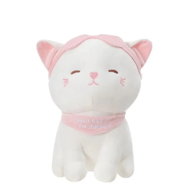 Boneka Lucu Kucing Boneka Lembut Mainan Mewah Kucing dengan Penutup Mata Kado Anak Plush Toy