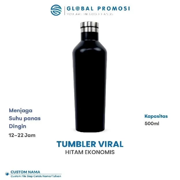 Tumbler Custom Viral Stainless Laser Grafir Souvenir/Promosi Murah Cetak Nama/Logo/Karakter