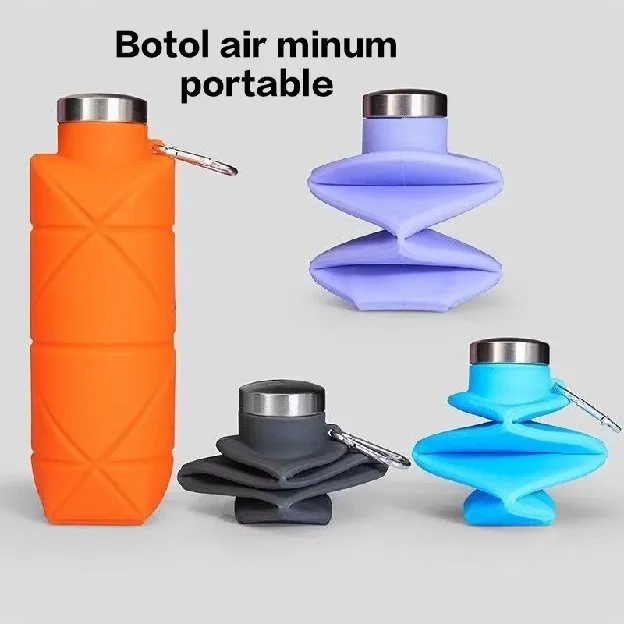 botol minum lipat botol minum lipat silikon tempat minum silikon botol minum portable foldable bottl