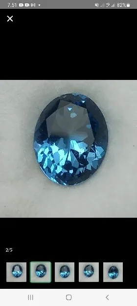 natural blue topaz london 3.50ct