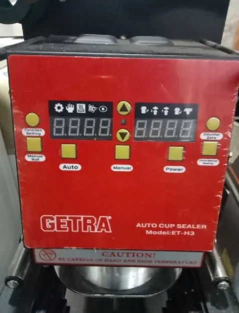 Cuci gudang NEW GETRA Cup Sealer full automatic counter ET-H3 