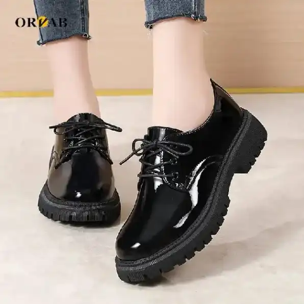 Sepatu wanita slip docmar tali kilat Jisoo