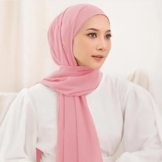 Pasmina Instant iner 2 IN 1, pasmina viral tante lala  ceruty babydoll by haidar hijab