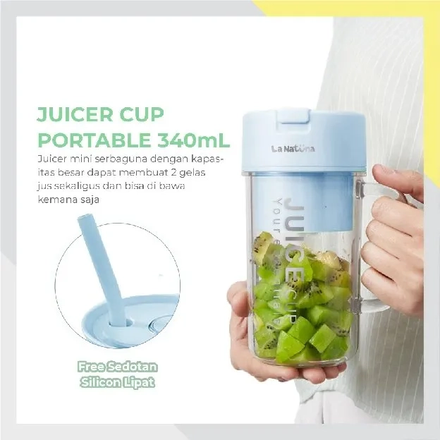 Blender Portable CRUSHER JUICER Mini + Sedotan Juicer Personal Size USB Rechargeable Mini Mixer