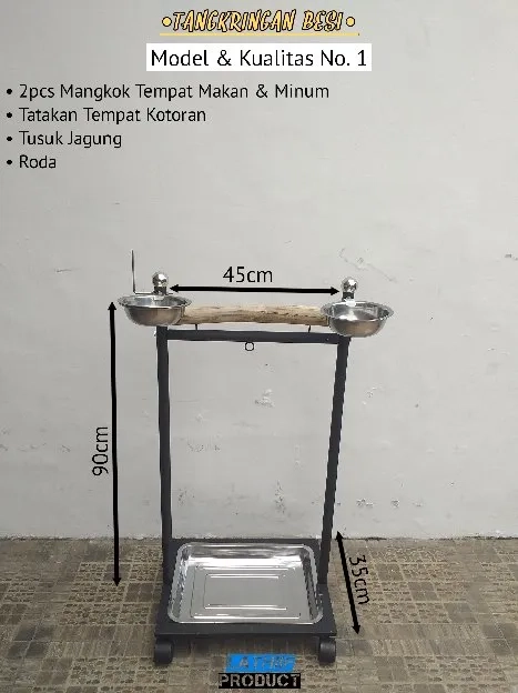 (COD) Tangkringan Besi Burung Parrot