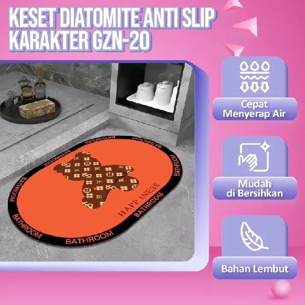 Keset Lantai Anti Selip Keset Kamar Mandi Motif Karakter