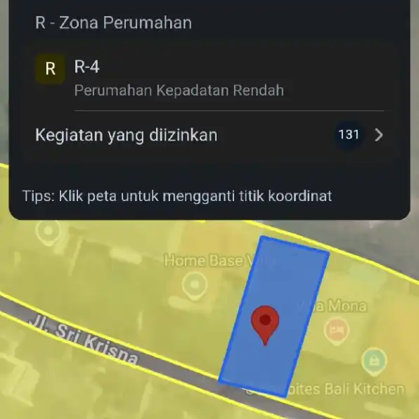 Dijual 2 are, Jl. Sri Krishna Raya Bedugul Kerobokan Kuta Utara