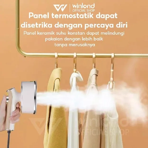 Setrika Uap Portabel Steamer Pakaian,Penghilang Kerut Kain 2 In 1 Genggam dan Setrika Pakaian