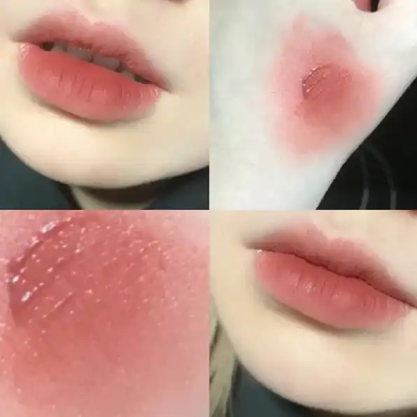 Gegebear Lipstick gantungan kunci kelinci lucu Matte Velvet Portable Gantungan Kunci Bunny Lucu Lip