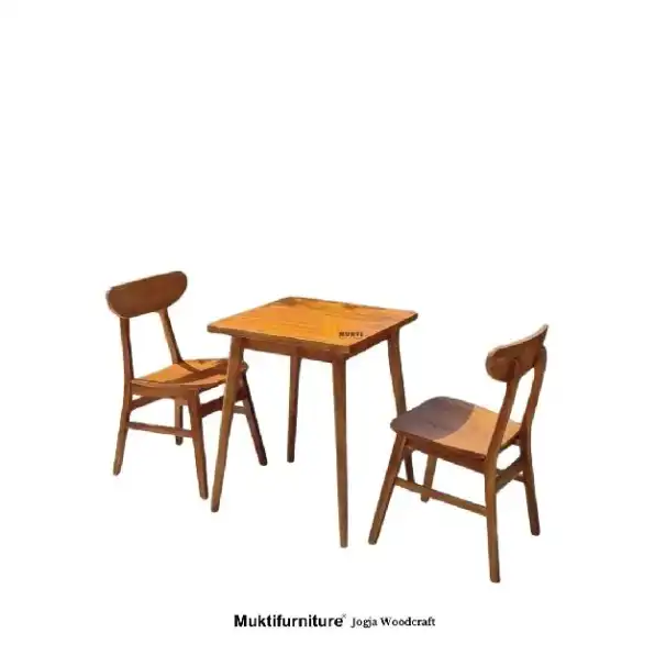 Meja Makan Scandinavian Minimalis Aesthetic 4 Kursi 