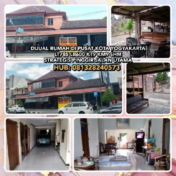 DIJUAL RUMAH DI PUSAT KOTA YOGYAKARTA.LT785 LB600 KT9 KM9 SHM STRATEGIS. H: 081328240573 *